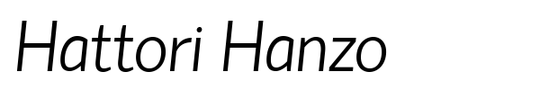 Hattori Hanzo font preview